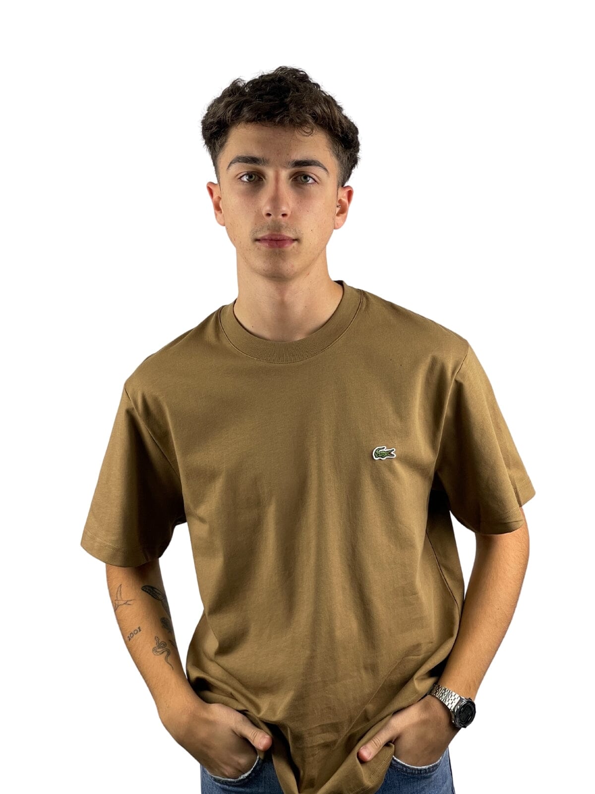 Camiseta Lacoste Corte Clásico Marrón