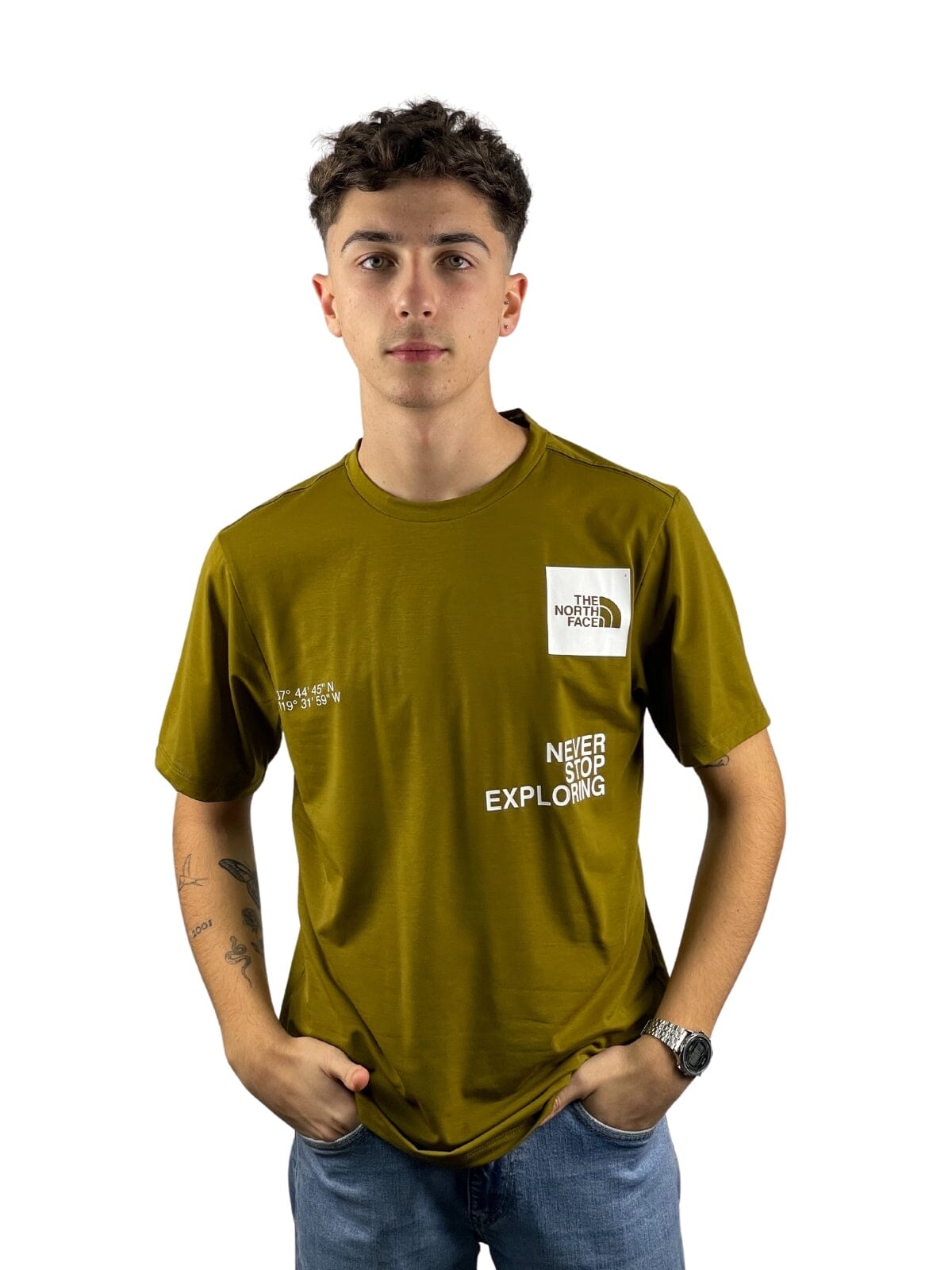 Camiseta THE NORTH FACE BOXES FOUNDANT MOSS GREEN