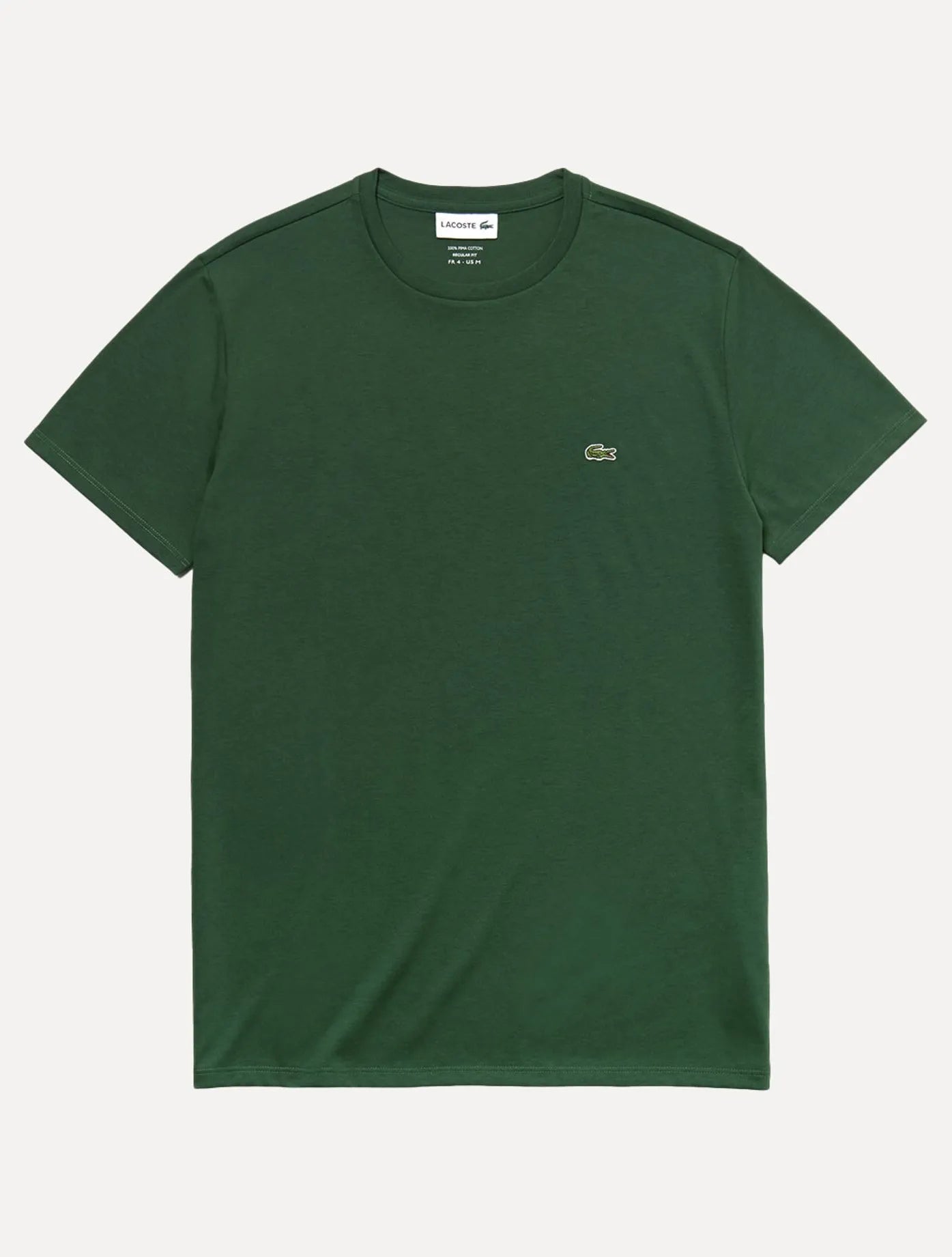 Camiseta Lacoste Corte Clásico Verde/Caza